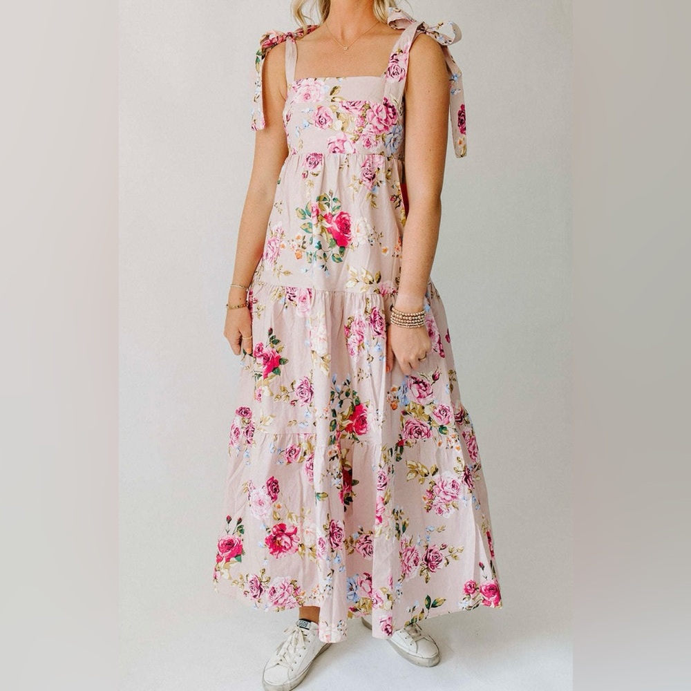 BuddyLove Arlene Tie-Shoulder Maxi Dress